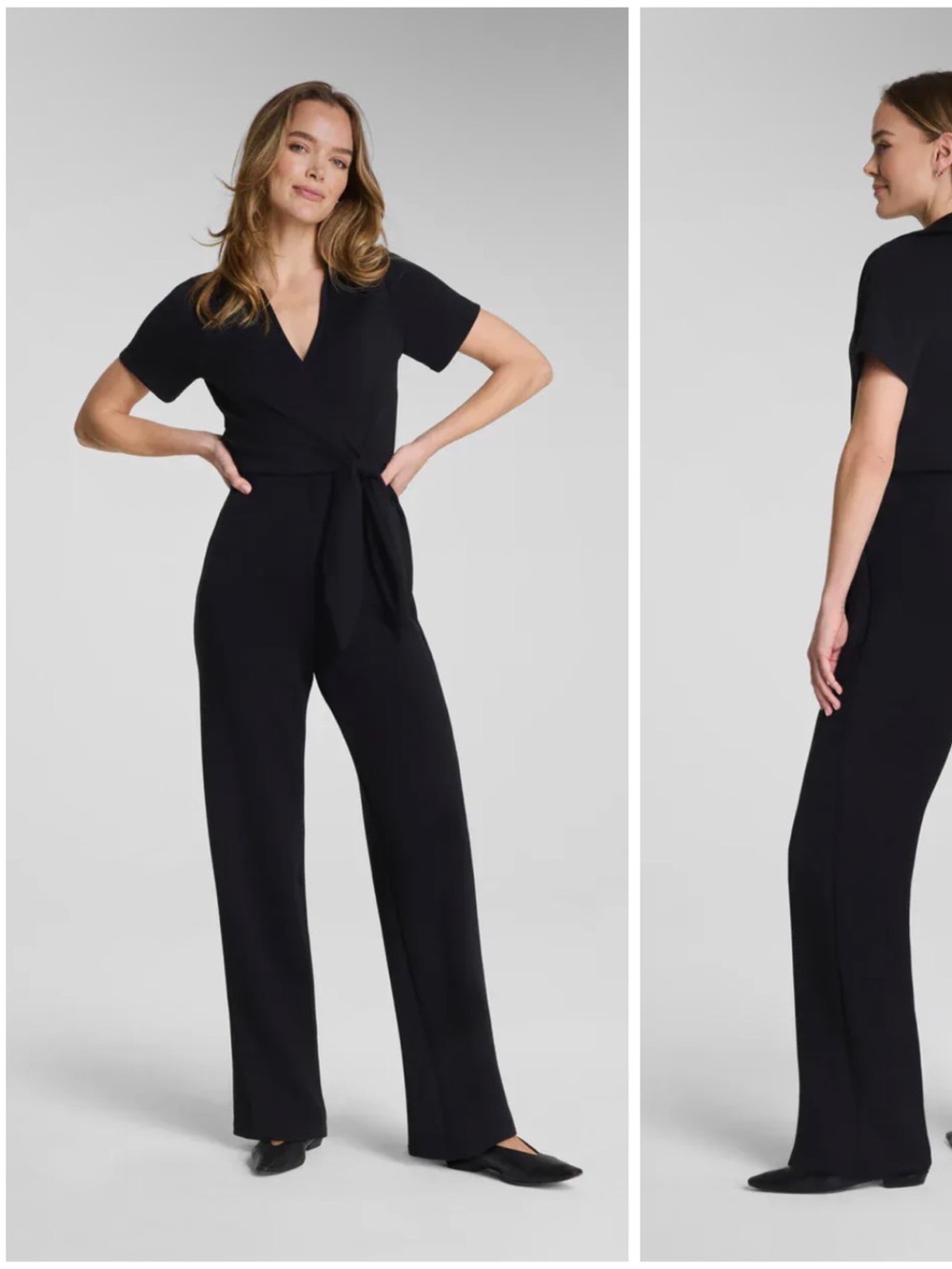 SPANX AirEssentials Collared Tie-Waist Jumpsuit